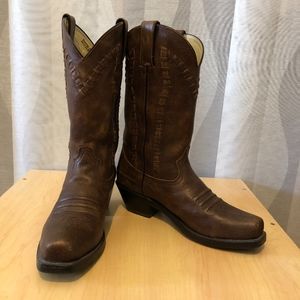 Durango Brown Bomber Mid-calf Cowboy Boots 7.5